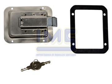 Chapa de Impacto Con Llave Para Adaptacion Tipo Universal Cromado, Alto 9,2 Cm. Largo 11,9 Cm. Universal Adaptacion img-1 Importadoraims