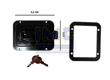 Chapa de Impacto Con Llave Para Adaptacion Tipo Universal Negro, Alto 9,2 Cm. Largo 11,9 Cm. Universal Adaptacion img-2 Importadoraims