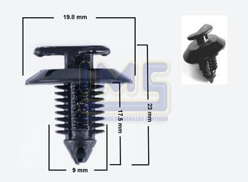 Broche Tapiz   Plastico Negro (compra Minima 25/u) Universal Varios img-1 Importadoraims