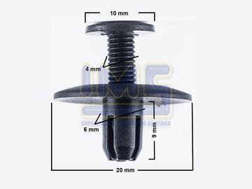 Broche  Guardafango Plastico Negro (compra Minima 25/u) Universal Varios img-2 Importadoraims