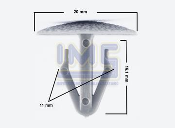 Broche de Tapiz Plastico Gris Claro (compra Minima 25/u) Universal Varios img-1 Importadoraims