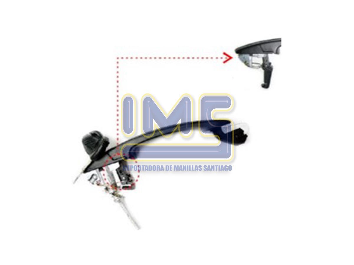 Manilla Exterior Delantera Izquierda y Delantera Derecha Negra Plastica Con Cilindro Volkswagen Gol img-1, Importadoraims