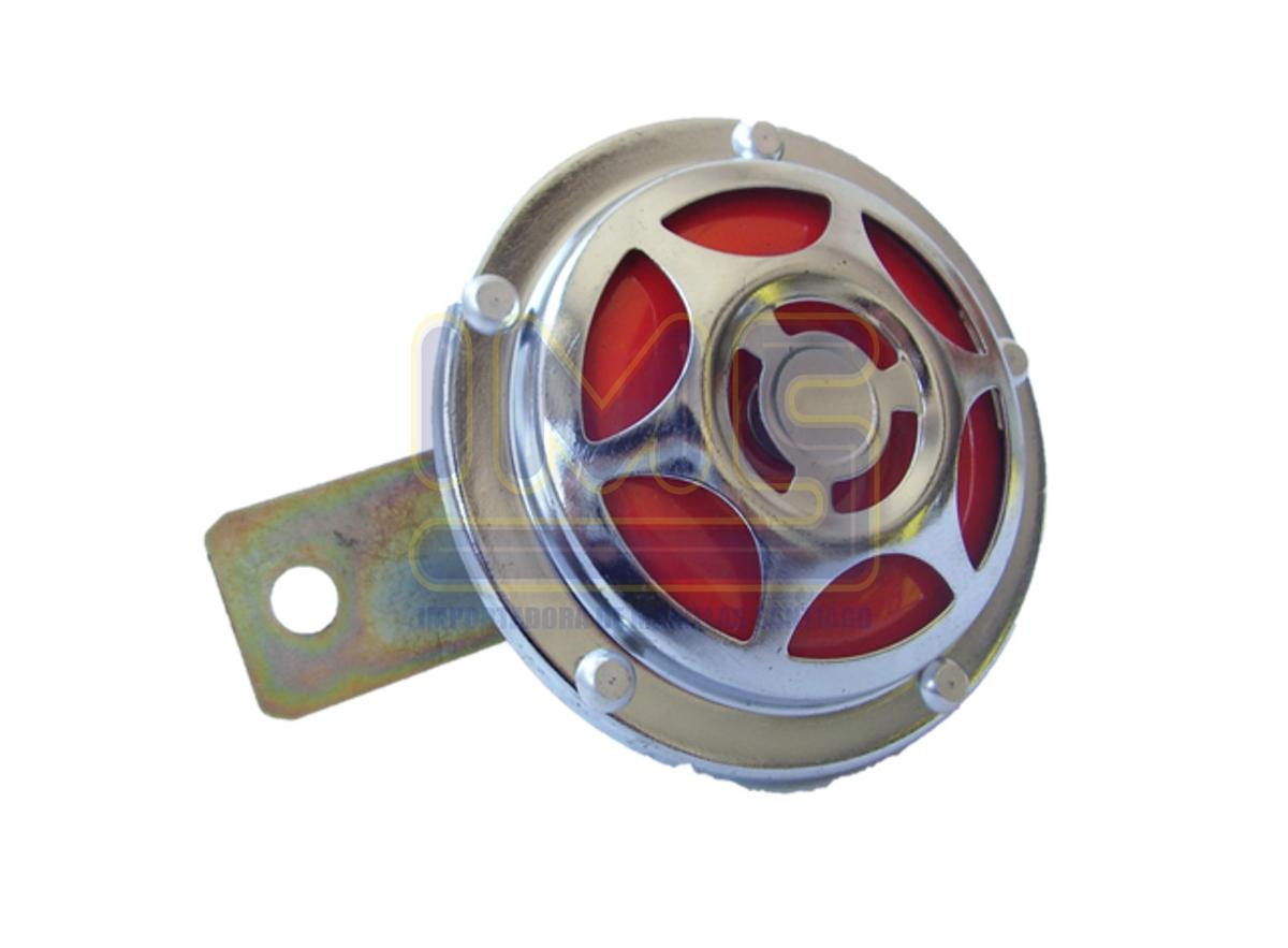 Bocina Cromada Con Rojo 12volts 3amp 110x85mm Universal Varios img-1, Importadoraims