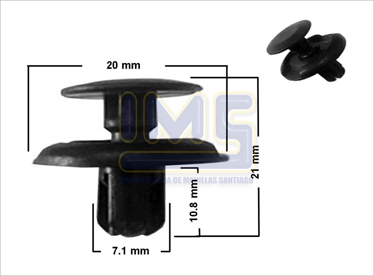 Broche Guardafango Negro Plastico (compr Minima 25/u) Universal Varios img-1, Importadoraims