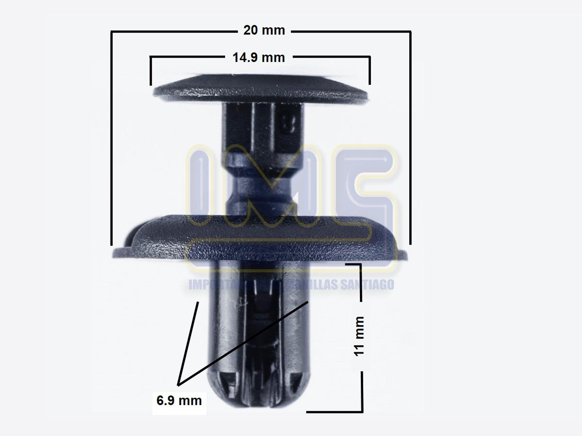 Broche Guardafango Plastico Negro (compra Minima 25/u) Universal Varios img-1, Importadoraims