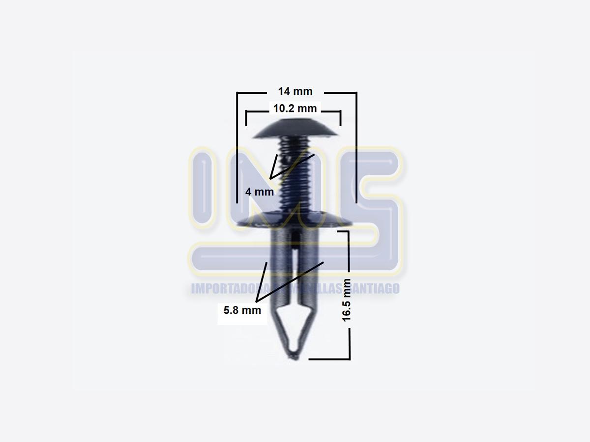 Broche  Guardafango Plastico Negro (compra Minima 25/u) Universal Varios img-1, Importadoraims