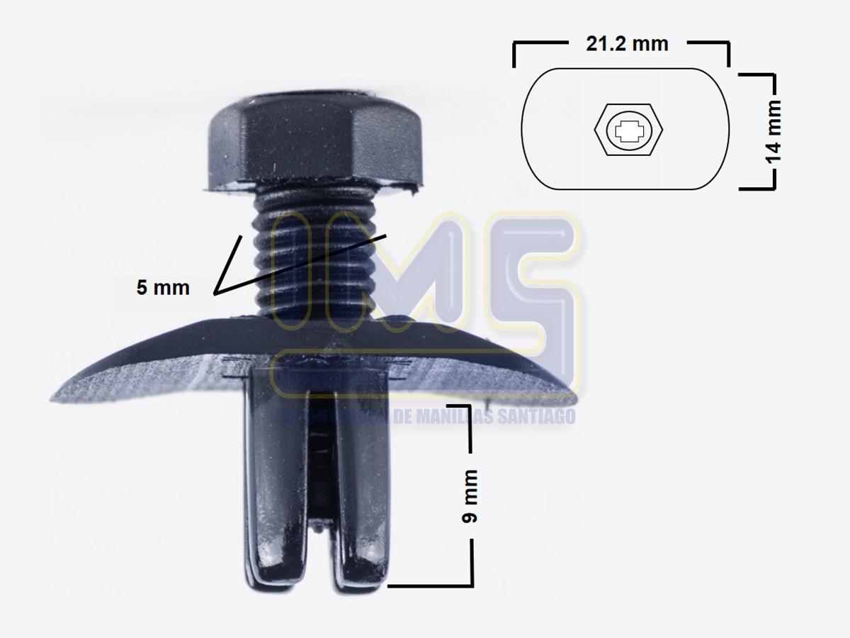 Broche Guardafango Plastico Negro (compra Minima 25/u) Universal Varios img-2, Importadoraims