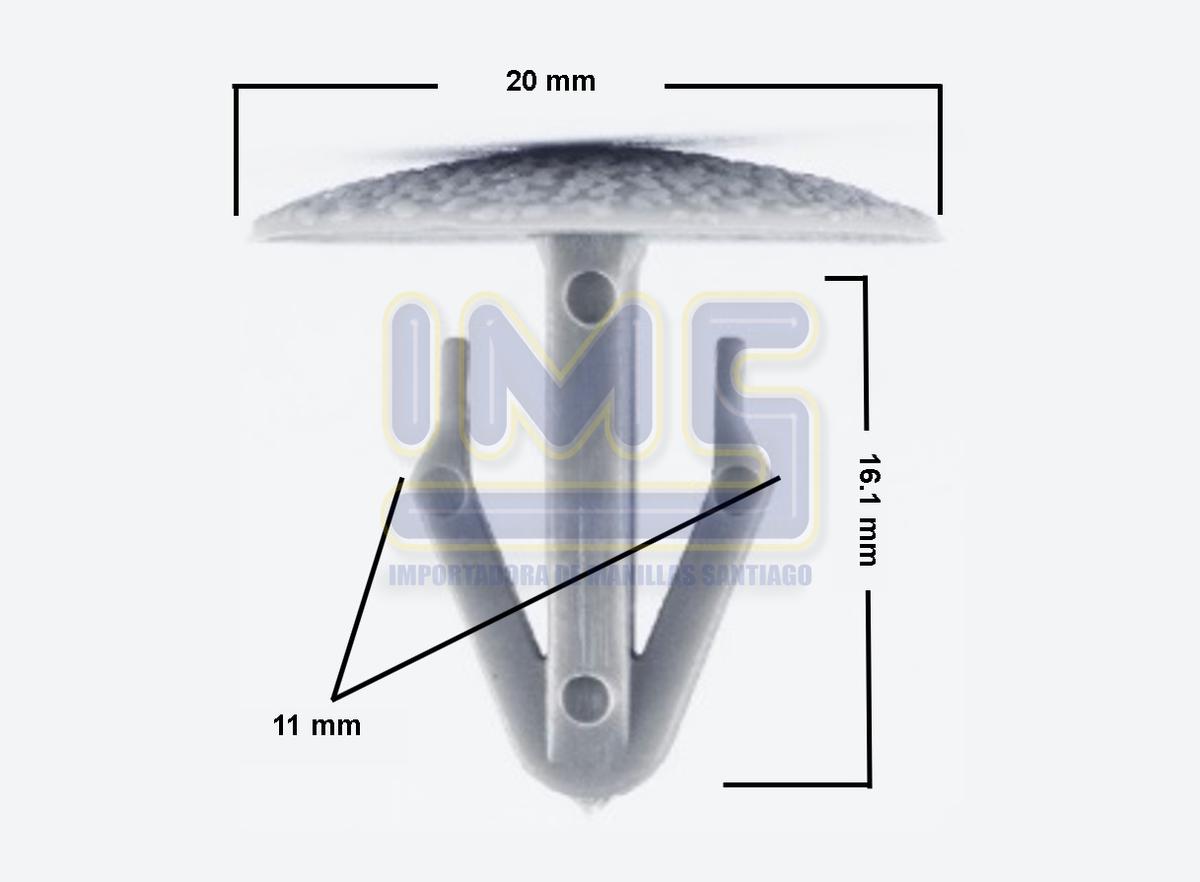 Broche de Tapiz Plastico Gris Claro (compra Minima 25/u) Universal Varios img-1, Importadoraims