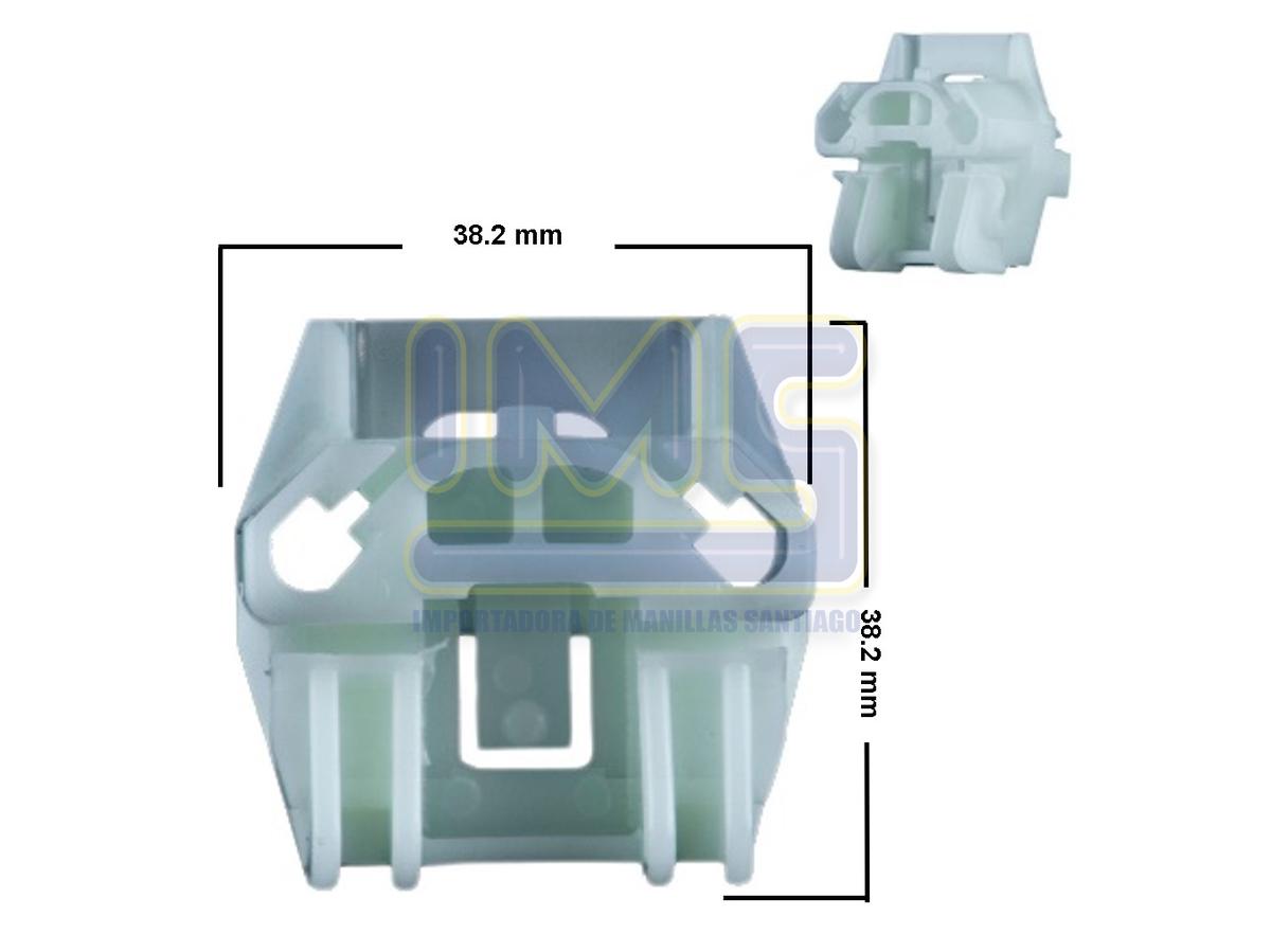 Soporte Vidrio Cremallera Plastico Blanco Volkswagen Polo img-2, Importadoraims